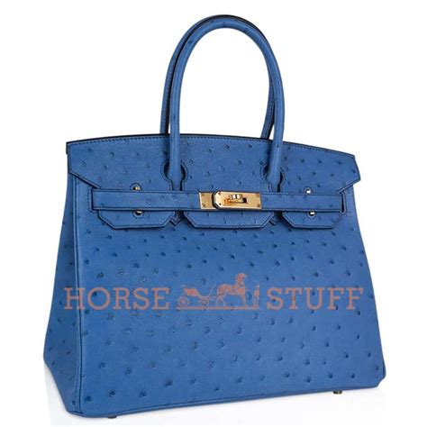 HERMES Ostrich Birkin 30 Mykonos 1510143 